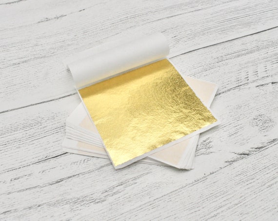 10pc/set Gold Leaf Sheets Art Craft Design Gilding Framing Scrap Premium  Golden