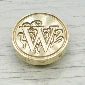 Letter W Metal Wax Stamp Head, Wax Seal Head para sujetar a su mango, Wax seal Supplies, Seal for envelopesSuministros artesanales