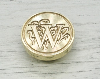 Letter W Metal Wax Stamp Head, Wax Seal Head to attach to your handle, Wax seal Supplies, Seal for envelopesCraft Supplies
