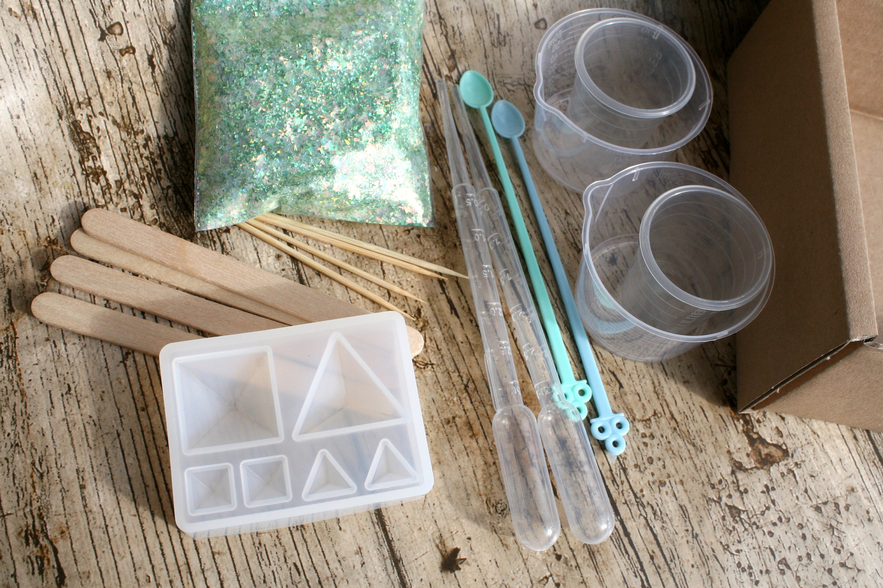 Silicone Jewellery Making Resin Kit Mixing Bundle Resin Mould Kit