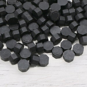 20 Black Wax Beads for Metal Wax Stamper, Wax Seal, Wax, Thank You, Business Packaging, Stamping, Wax Stamp, Craft Supplies