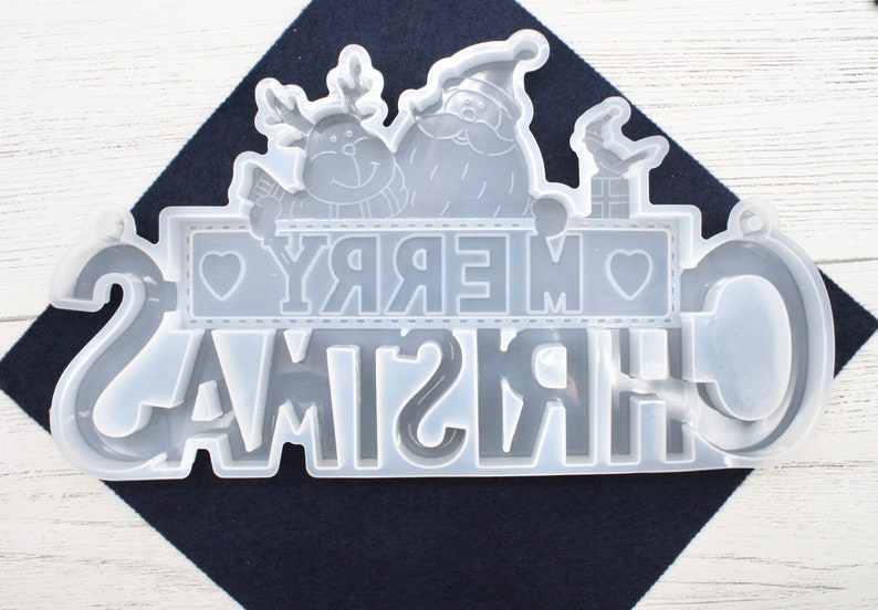 Merry Christmas Silicone Mould Christmas Mold Christmas Etsy UK