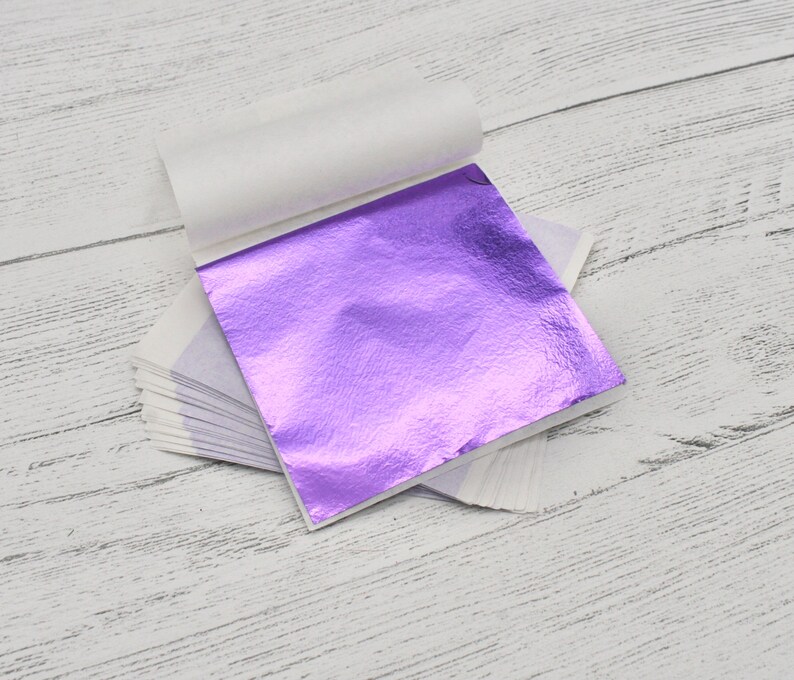 Purple Leaf Foil Paper Sheets for Crafts Resin Scrapbooking Etsy