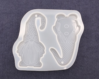 Mr & Mrs Gonk Silicone Mould, 2 Cavity Gonk Christmas Mould, Christmas Gnome Mould, Resin Crafts, Tomtee Mould, Silicone Mould