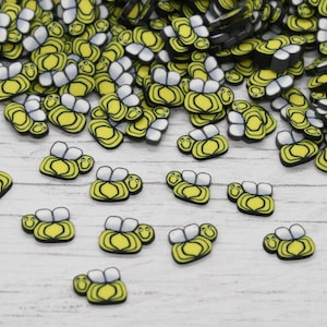 10g Bumble Bee Fimo Slices, Resin Art, Slime, Resin Craft Supplies, Fimo, Craft Supplies, Art Supplies, Jewellery Making