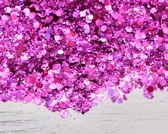 10g Purple Pink Iridescent Hexagon Chunky & Fine Glitter Mix, Resin Arts, Resin Craft, Craft Supplies, Slime Making, Craft, Glitter Art