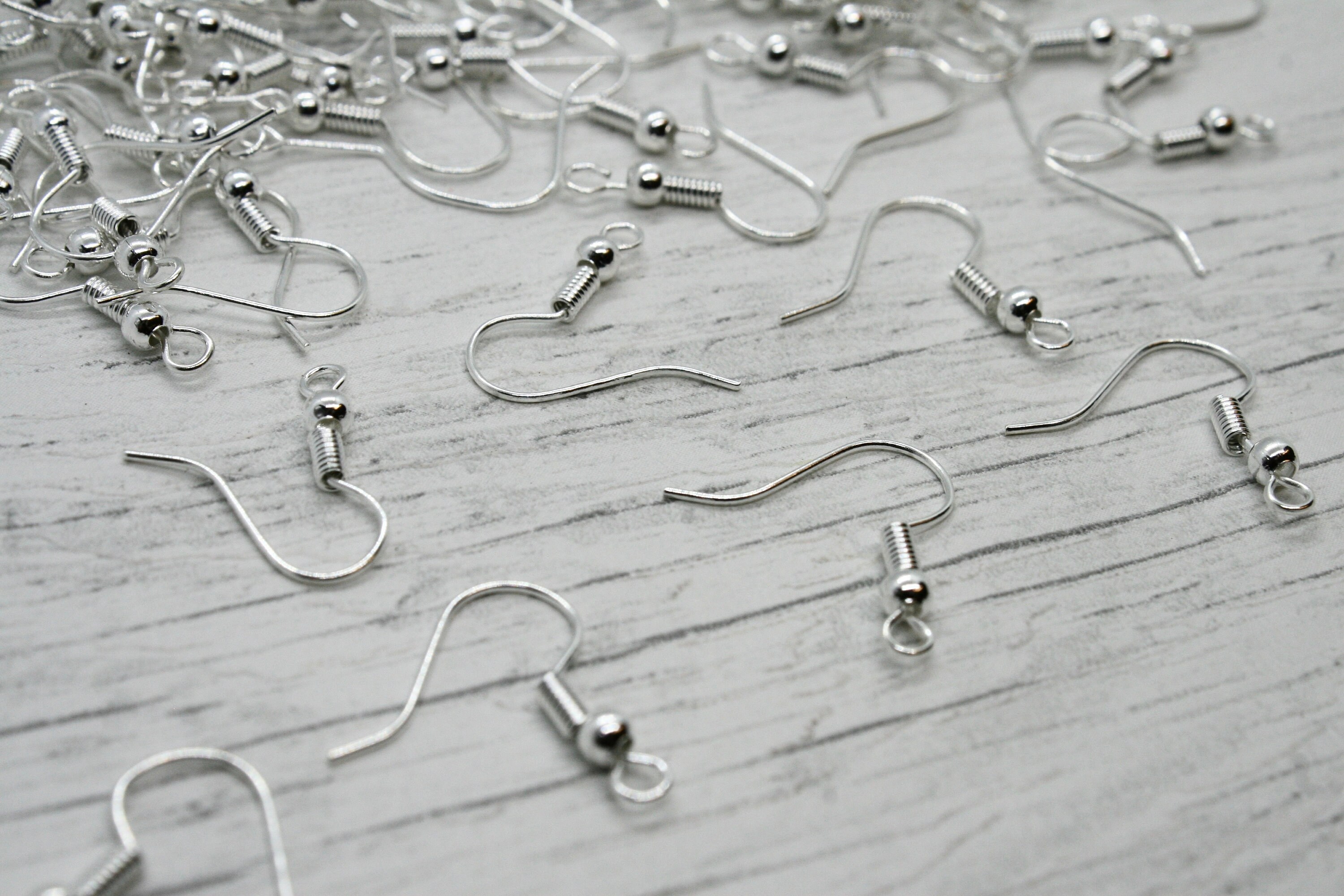 50pcs Silver Earring Findings Silver Earring Hooks Fittings Etsy