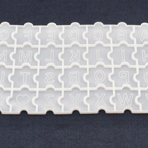 Puzzle Letters Silicone Mould, Alphabet Jigsaw Letter Mould, Jigsaw Letter Keyring, Resin Supplies, Silicone Mould, Craft Supplies