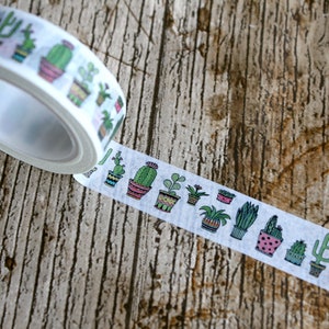 Kaktus Klebe washi Tape, Washi, Shabby Washi, Karten basteln, Washi Masking Tape, Washi Karten Basteln