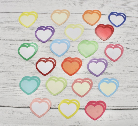 15 X Love Heart Stickers Multicolour Heart Stickers Sticker 