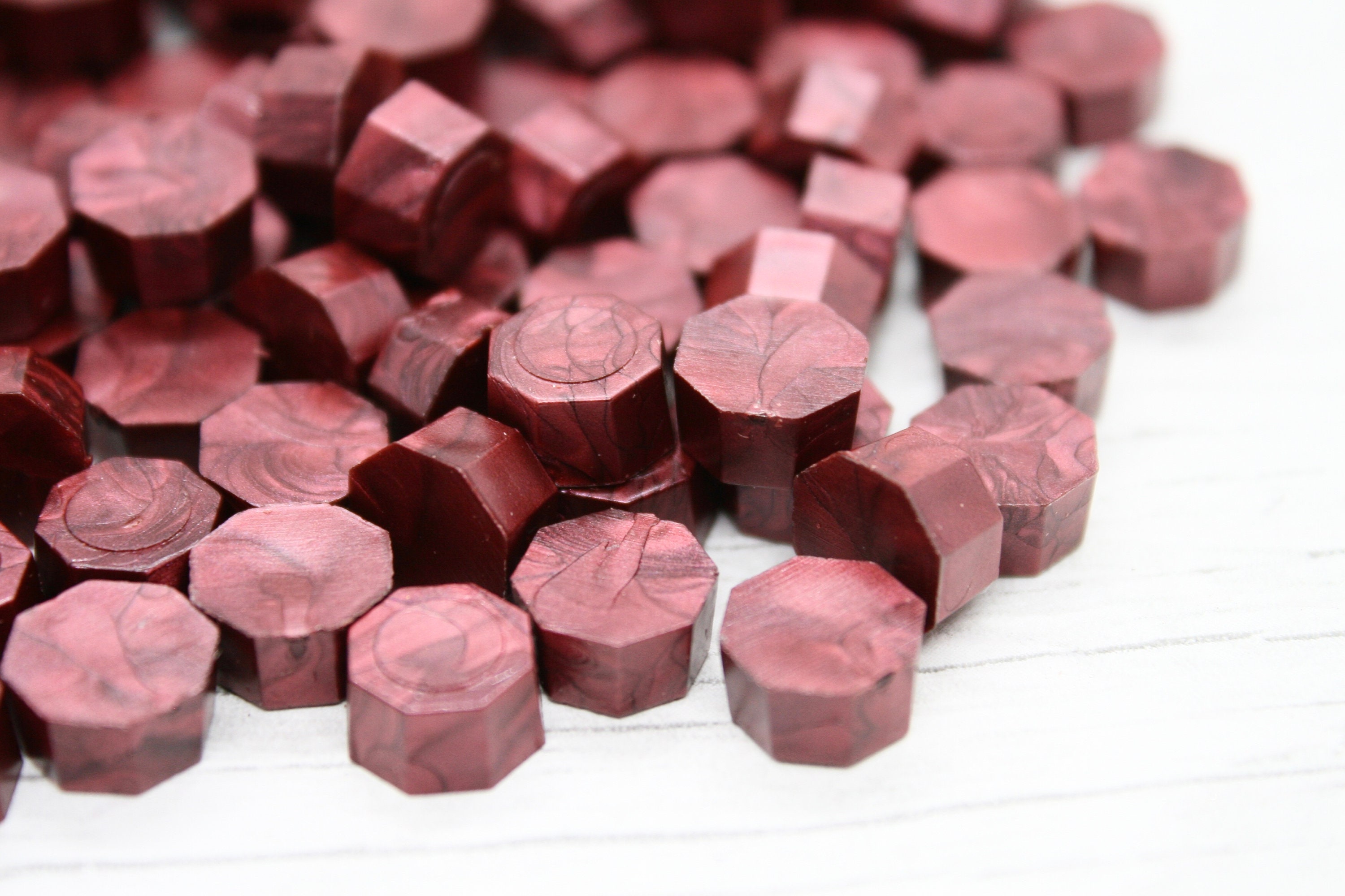 20 Deep Red Pearlescent Wax Beads for Metal Wax Stamper Wax Etsy UK