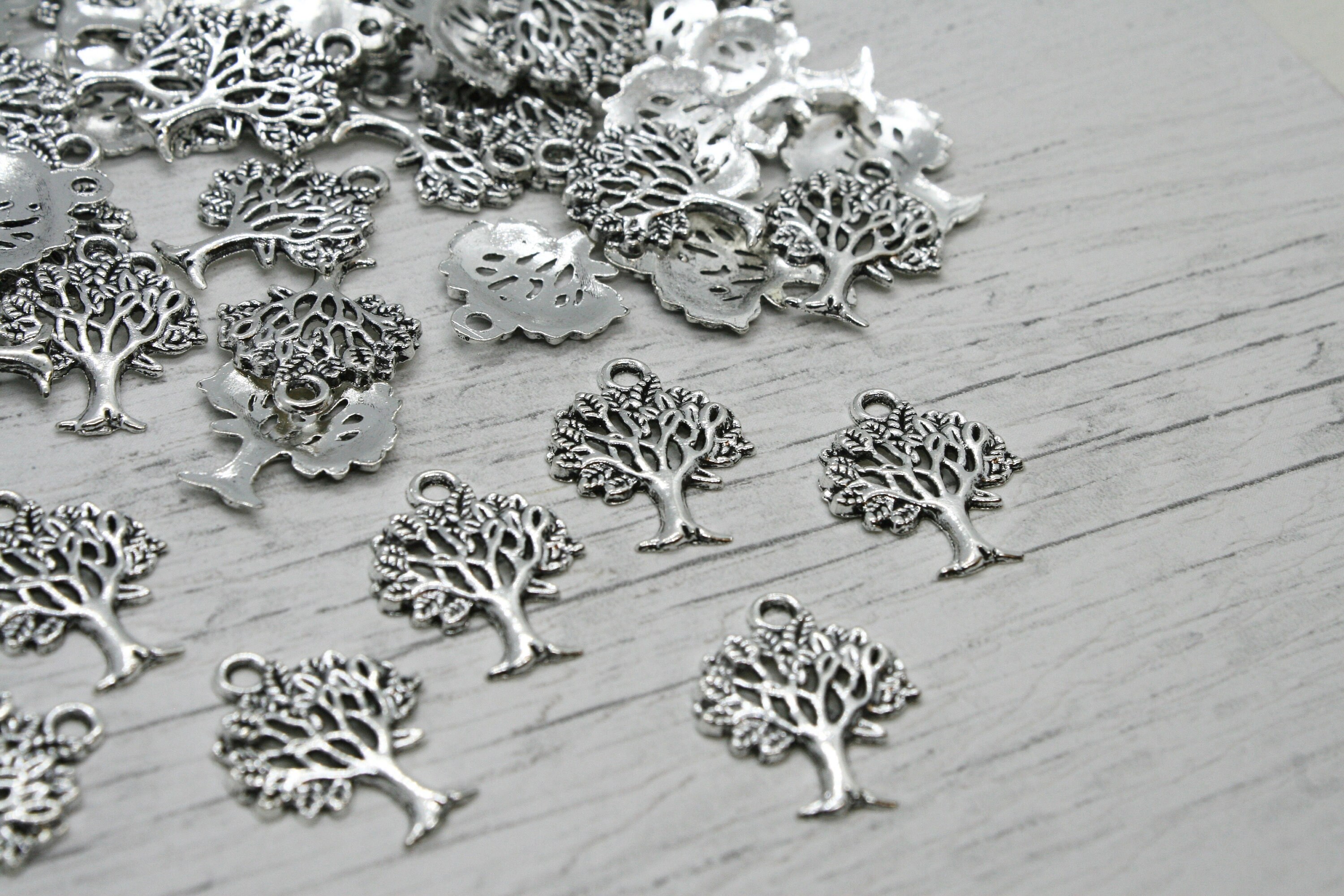 Silver Tree Of Life Charms Bulk Charms Jewellery Making | Etsy
