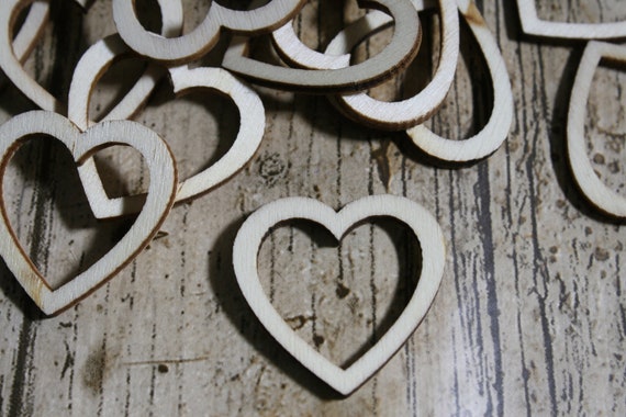 Wooden Hearts, Laser Cut Heart Decorations, Heart Confetti, Table  Decorations, Scatter Decoration, Craft Supplies 