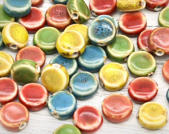 Ceramic Handmade Beads Necklace Natural Color Ceramic Beads Etsy Israel