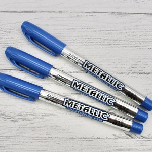 Blue Metallic Pen, Metallic Blue felt tip Pen, Stationery, Drawing, Writing, Felt Pen, Planner Ideas, Planners, Diary Writing