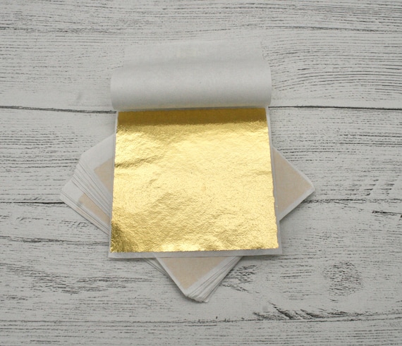 100pcs Gold Leaf Sheets. For Art Crafts Design Gilding Framing Scrap  Fashion