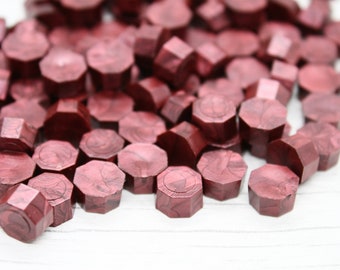 20 Deep Red Pearlescent Wax Beads for Metal Wax Stamper, Wax Seal, Wax, Thank You, Business Packaging, Stamping, Wax Stamp, Craft Supplies