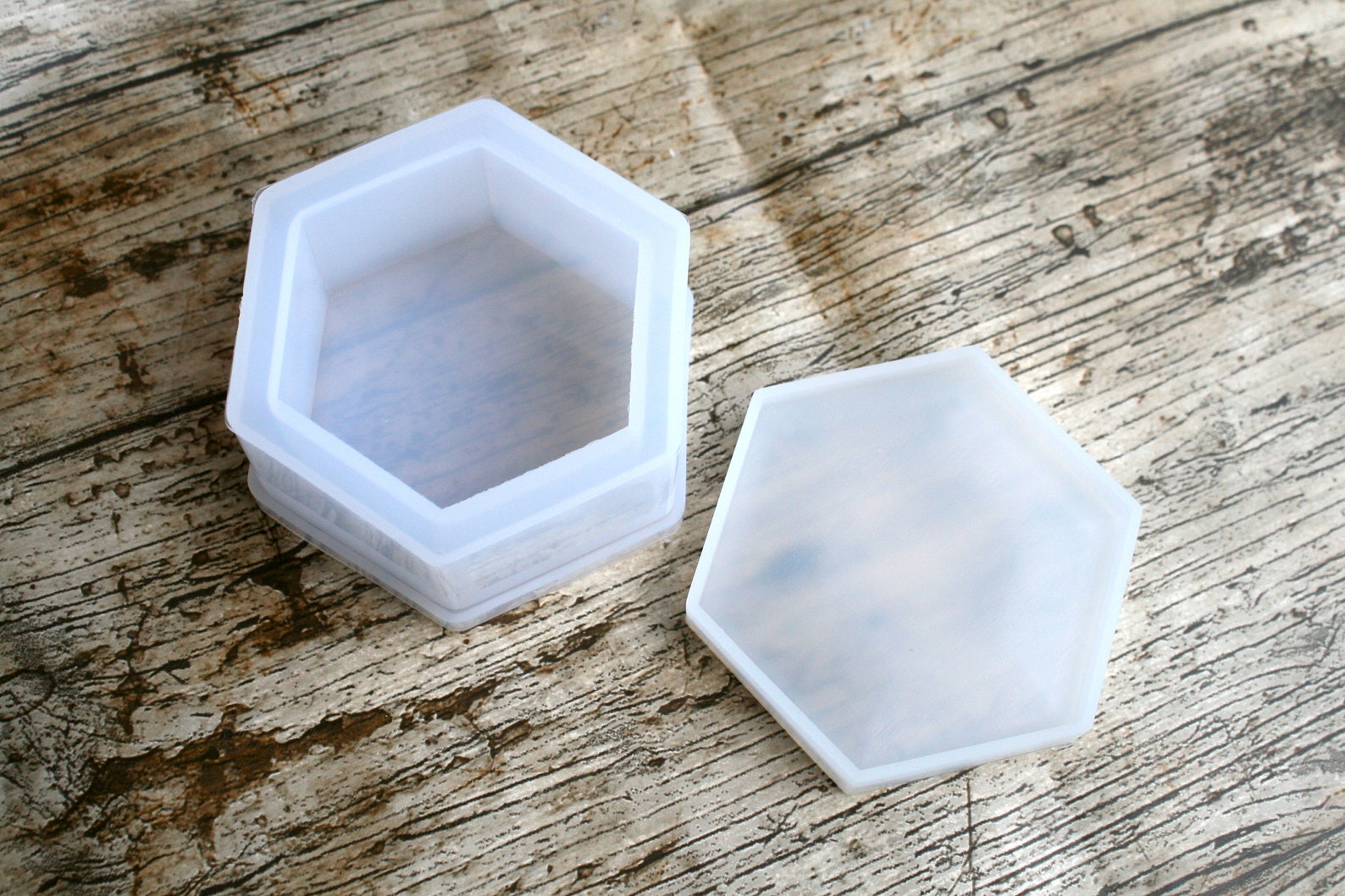 Silicone Hexagon Trinket Box Silicone Mold Mold Resin Art Etsy