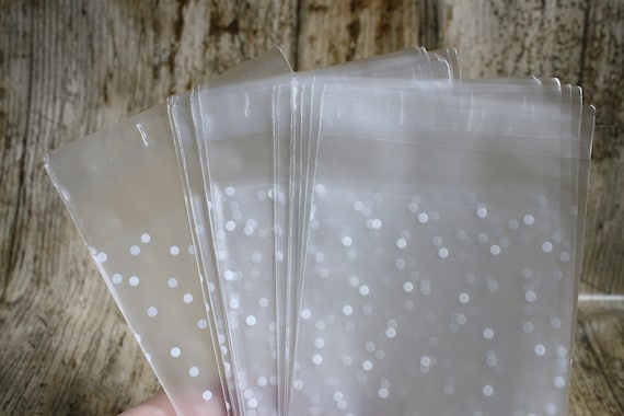 10 sacchetti trasparenti autoadesivi, 8 cm x 10 cm, sacchetti