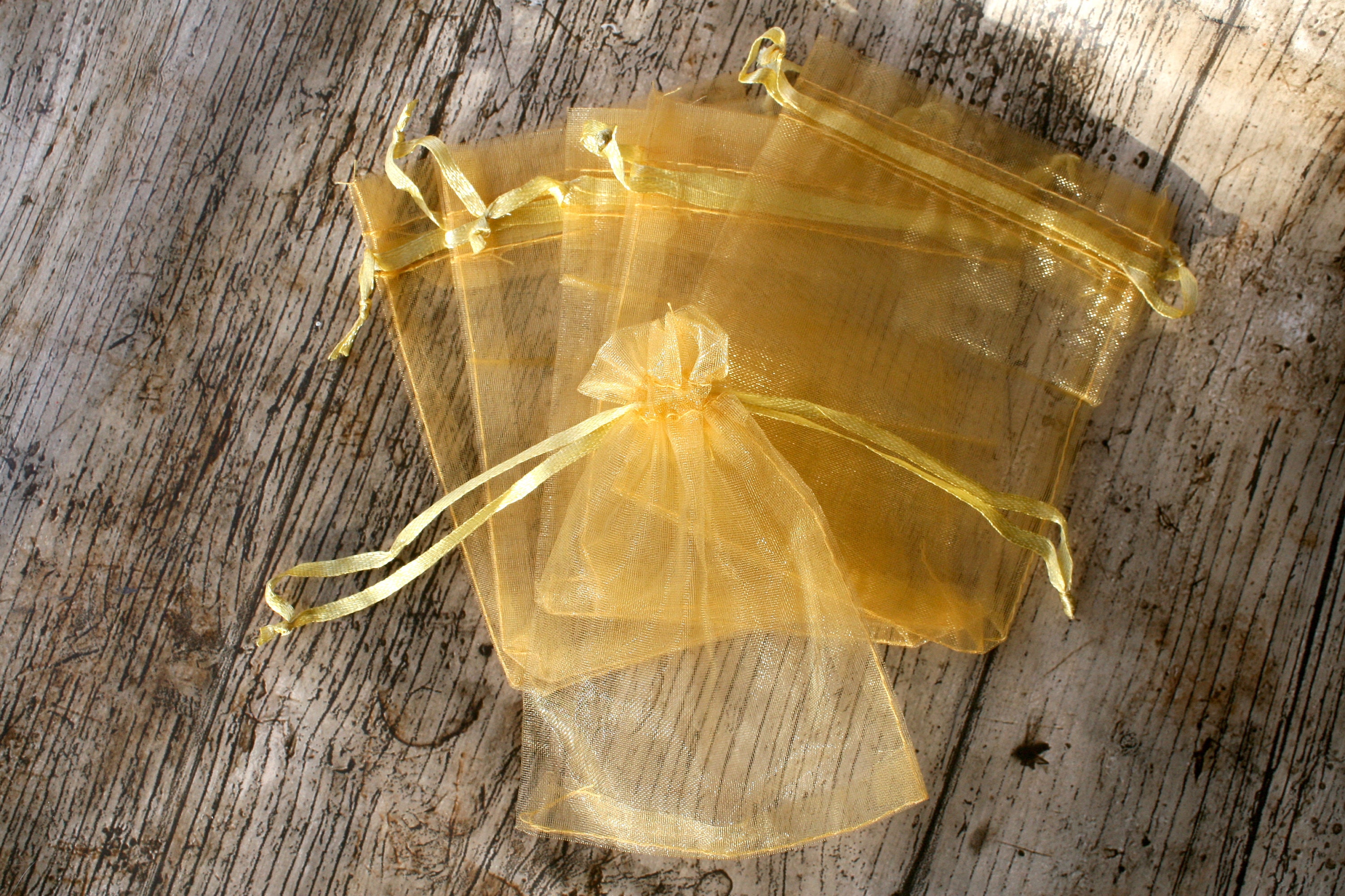 9cm x 12cm Gold Organza Bags Gift bags Jewellery Bags Etsy