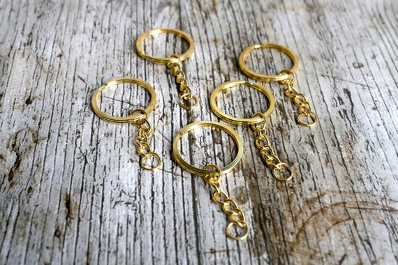 Craftyopia Gold Tone Keyring Chains, Split Ring Keyring, Handbag Ring, Rings, Splitring, Craft Supplies, Art Supplies, Resin Supplies, Gold Split Rings