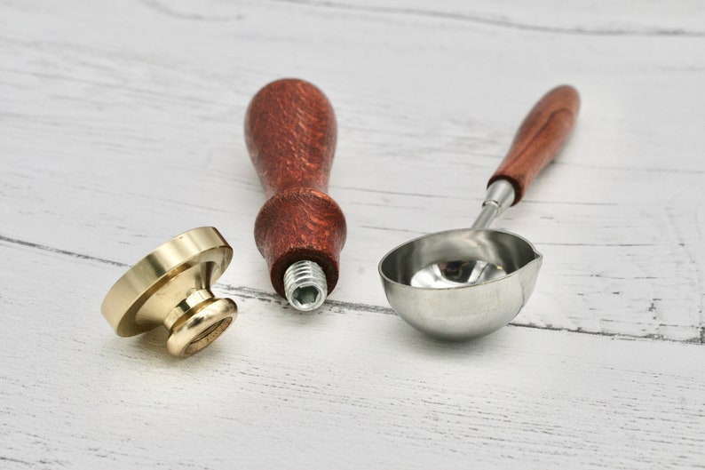 Bronze Wax Sealing Spoon - Vintage Style Melting Spoon For Wax Seal Stamps, Wedding Invitations, Cards