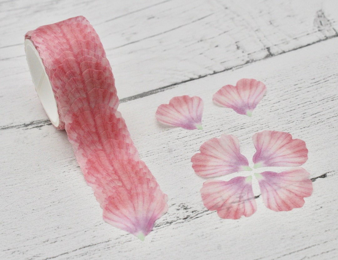 Pink Flower Petals Washi Tape, 200pcs Petal Washi, Petal Washi, Scrapbooking,  Diary, Paper Stickers, Washi Tape, Card Making Crafts 