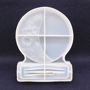 Crescent Moon Frame Silicone Mould with Stand, Moon Picture Frame Mould, Resin Art, Craft Supplies, Resin Crafts, Silicone mould Jesmonite
