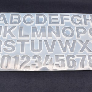 Alphabet Buchstaben und Zahlen Silikonform, Alphabet Buchstabe Form, Buchstabe Schlüsselring, Resin Zubehör, Silikonform, Bastelbedarf