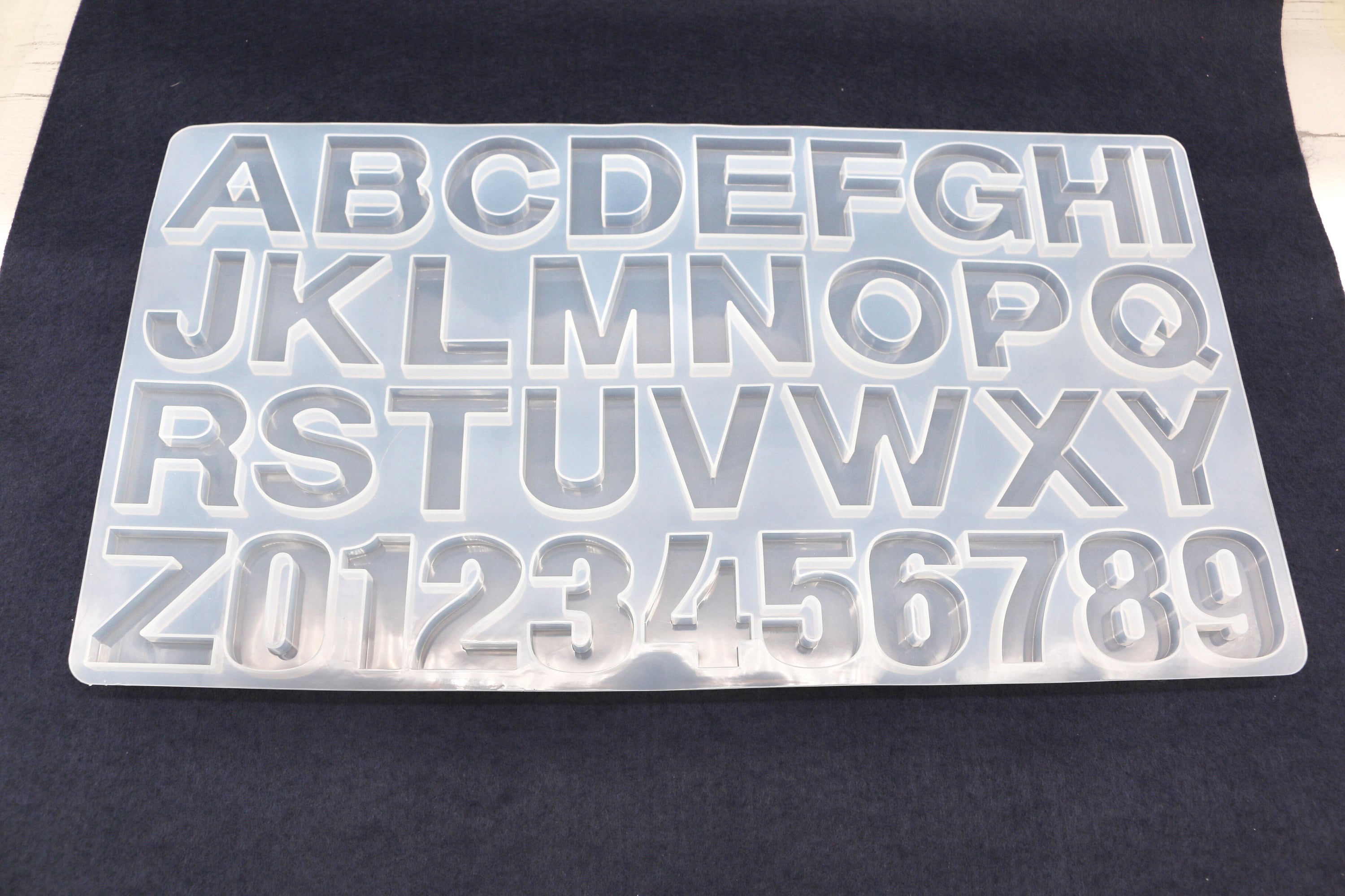 Midsize Alphabet 26 Letter Keychain Molds Standard A-Z Silicone