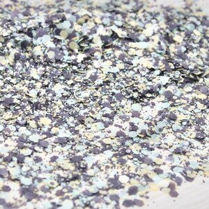 5g Pale Blue and Deep Grey Hexagon Chunky & Fine Glitter, Resin Craft, Resin Arts, Craft Supplies, Scrapbooking, Slime making image 2