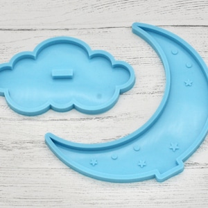 Moon and Cloud Jewellery display stand Silicone Mould, Moon Stars Silicone Mould, Mould, Epoxy Resin Craft, Craft Supplies, Jesmonite Crafts