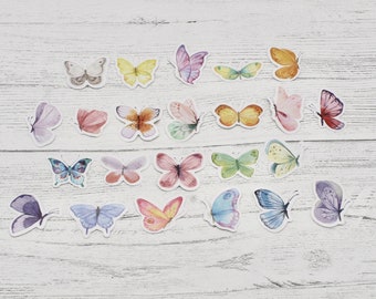 23 x Butterfly Stickers, Butterfly Stickers, Sticker, Stamp, Insect Stickers, Craft Supplies, Scrapbooking, Gift Wrapping, Envelope Seals