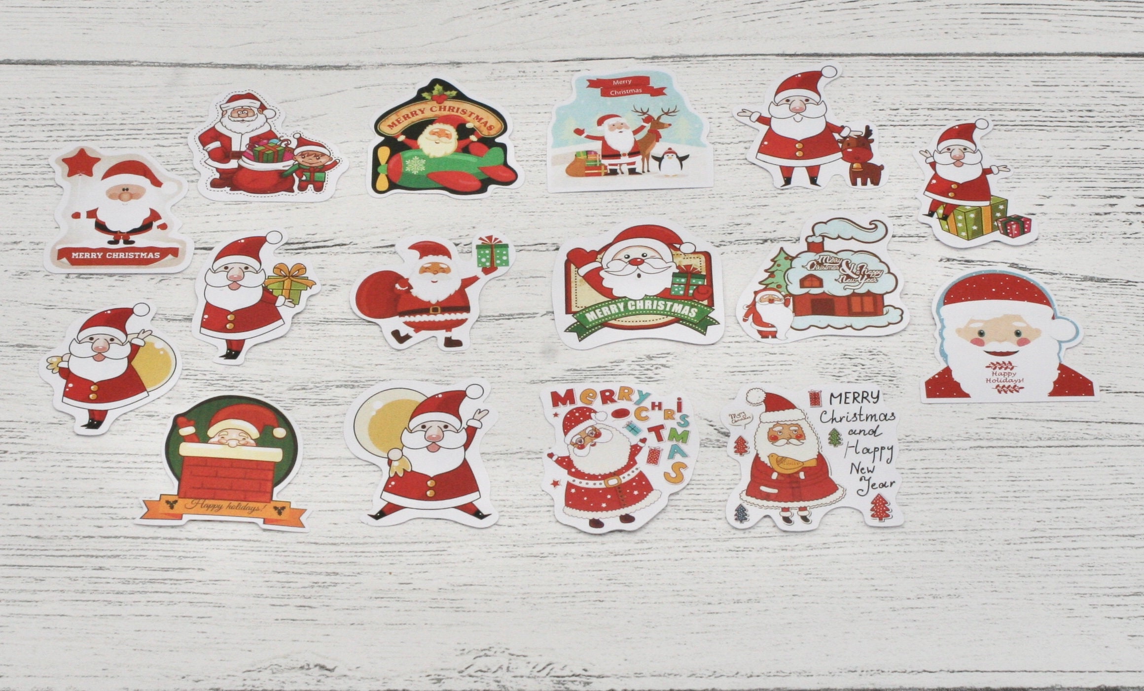BESTOYARD 50Pcs Xmas Gift Sticker Christmas Scrapbook Stickers Gifts Santa  Claus Stickers Christmas Name Tags Christmas Sticker Scrapbooking Colored