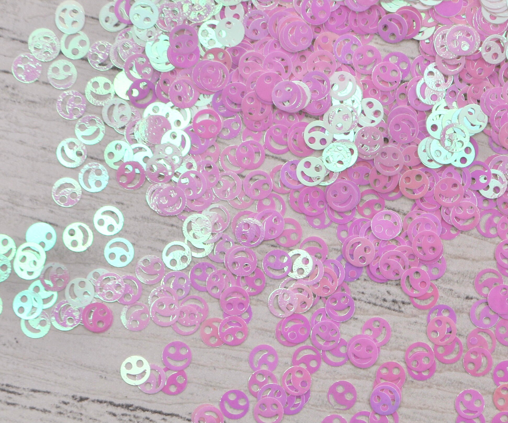 5g Light Pink Emoji Happy Face Chunky Glitter Resin Craft Etsy UK