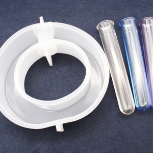Decorative Test Tube Vase Silicone Mould, Circular Design Vase Mould, Silicone Mould, Resin Crafts, Silicone mould for jesominte