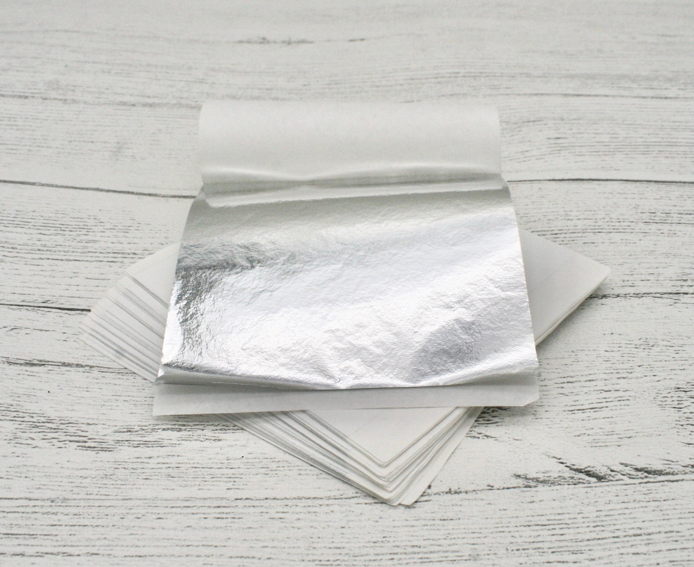 Silver Foil sheets. Heavier silver leaf sheets for glass blowing and bead  makers
