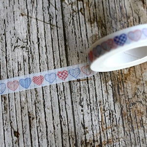 Heart Adhesive Washi Tape, Washi, Shabby Washi, Card Crafts, Washi Masking Tape, Washi Card Crafts