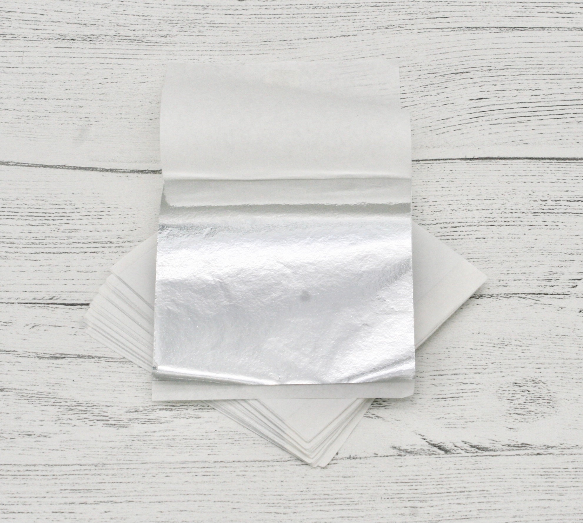 Silver Leaf Foil Paper Sheets for Crafts Resin Scrapbooking Etsy