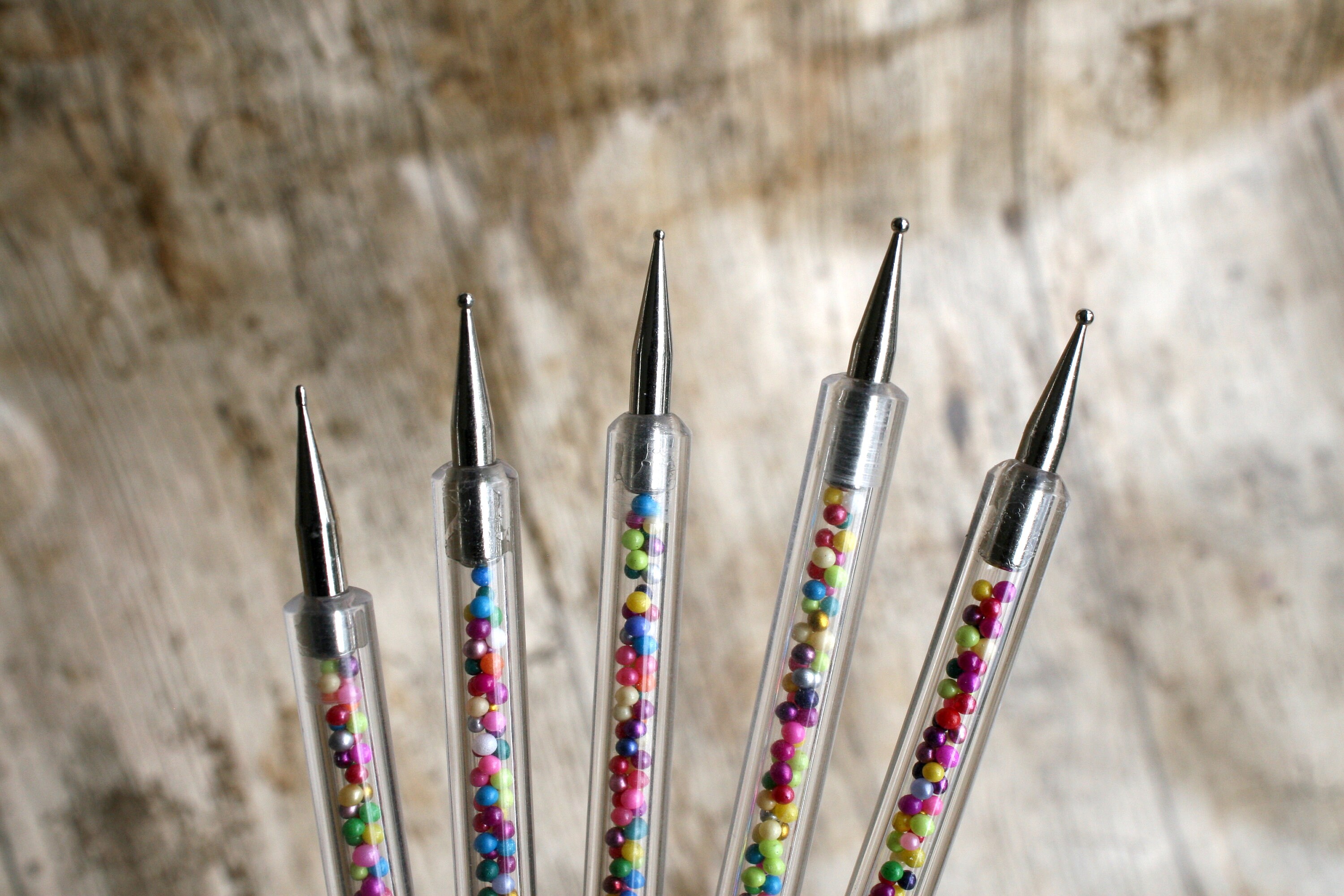 1 Set of 5pc Acrylic Dotting Tool Set Nail Art Dotting Etsy