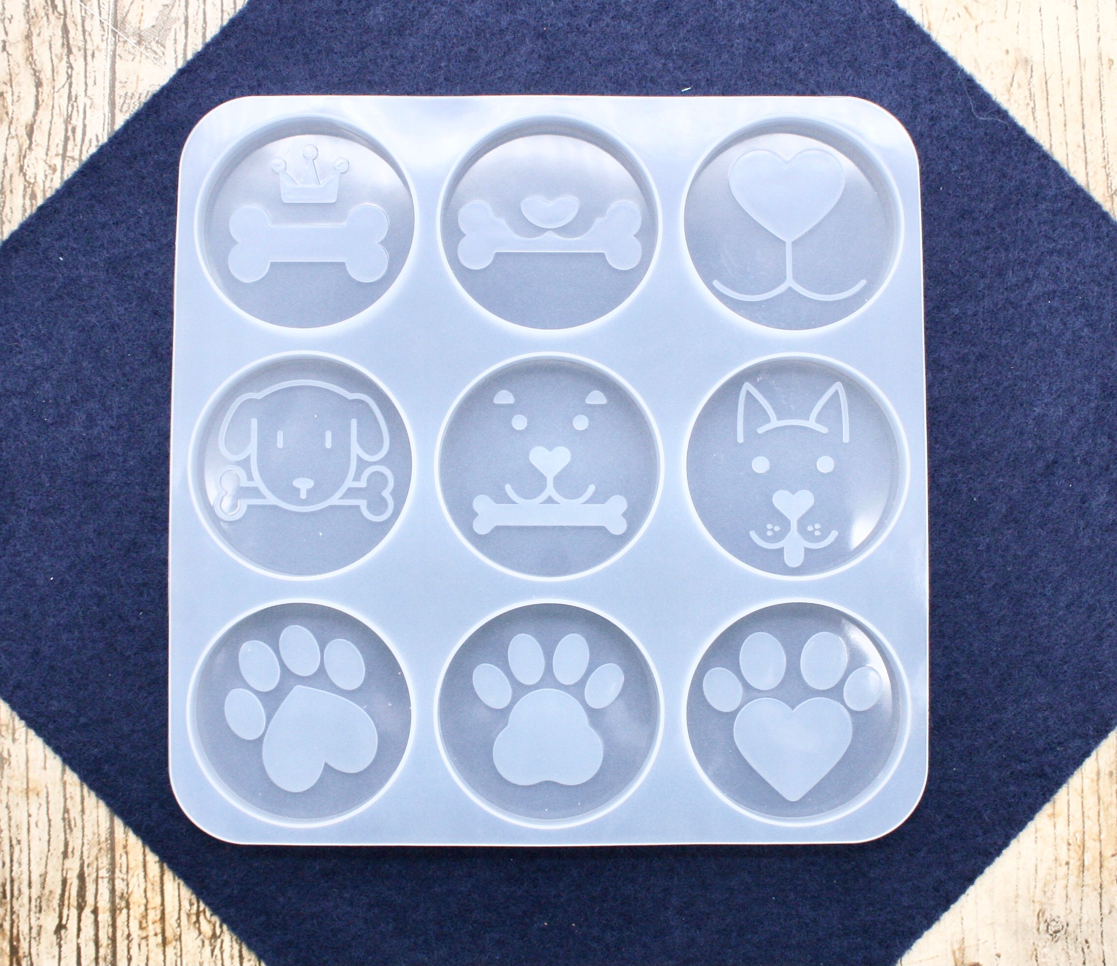 Home & Hobby Epoxy Mold Craft Supplies Paw print Epoxy Resin Dog lover