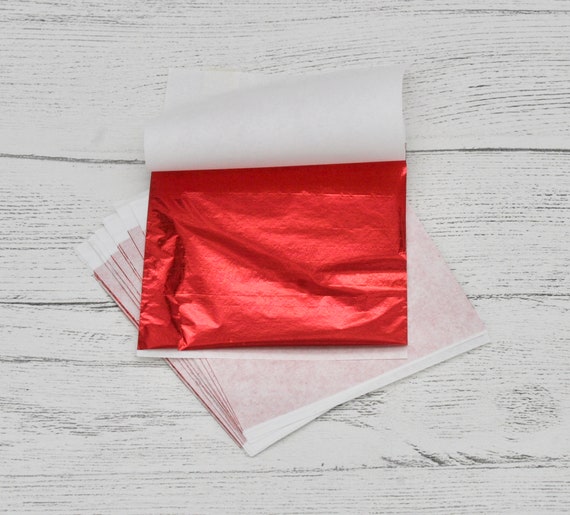 Red Leaf Foil Paper Sheets for Crafts, Resin, Scrapbooking, Gilding,  Framing, Red Leaf Foil Sheets, Nail Art, Thin Foil Sheets, Craft 