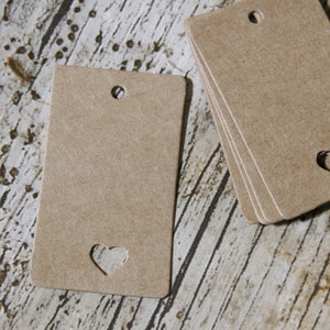 Etiquetas de regalo Kraft con forma de corazón recortado, etiquetas de boda, etiqueta en blanco, agradecimiento, etiquetas de regalo, fiesta, etiquetas de precio