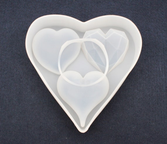 Heart-shape Pendant Mould Silicone DIY Resin Mold Epoxy Casting Resin Arts  Craft
