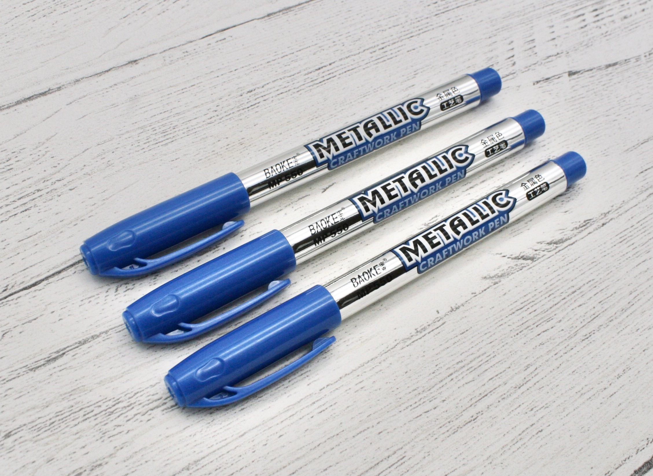 Blue Metallic Pen, Metallic Blue Felt Tip Pen, Stationery, Drawing