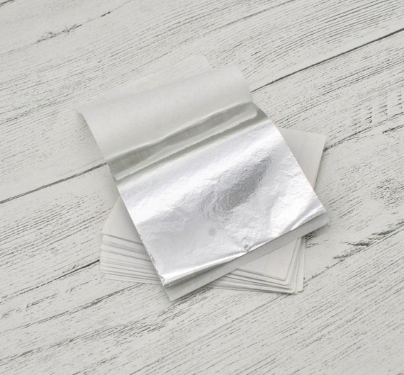 Silver Leaf Foil Paper Sheets for Crafts, Resin, Scrapbooking, Gilding,  Framing, Silver Leaf Foil Sheets, Nail Art, Thin Foil Sheets, Craft -   Sweden