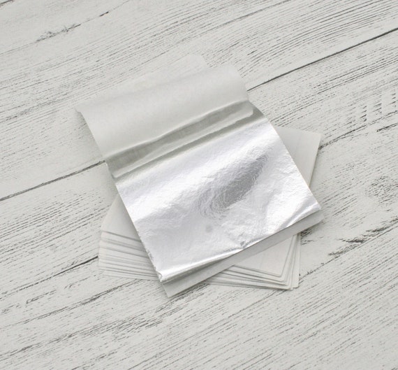 Edible Silver Leaf 99.9% Real Silver Foil 10pcs 6x6cm For Food Cake  Decoration Painting Art Craft - Craft Paper - AliExpress