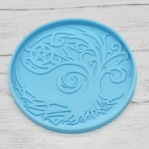 Tree Coaster Silicone Mould, Tree of Life Coaster Silicone Mould, Silicone Mould, Craft Supplies, Resin Crafts, Silicone mould for Jesmonite