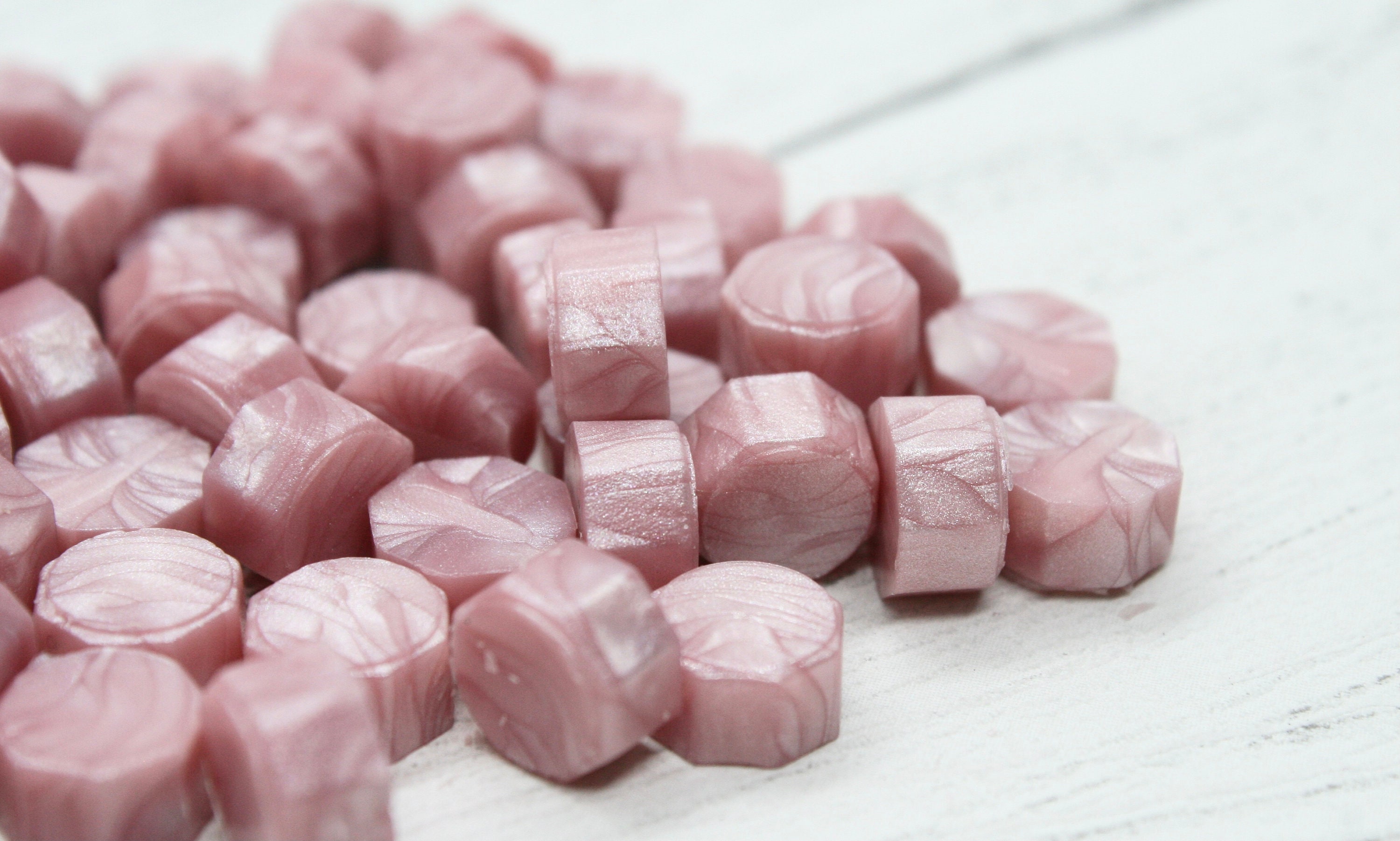 20 Pale Pink Pearlescent Wax Beads for Metal Wax Stamp Wax Etsy 日本