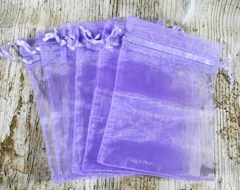 10cm x 15cm Purple Organza Gift bags, Jewellery Bags, Packaging, Gift Bags, Organza, Pull String Bags, Bags